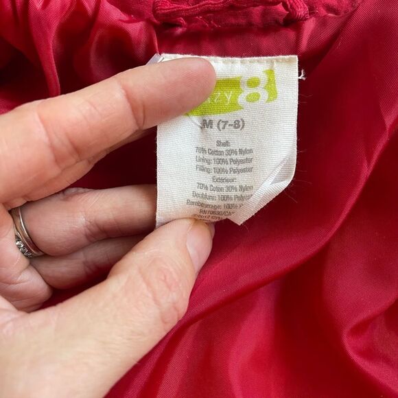 Kids crazy 8 size 7/8 Red Quilted Double-Breasted Pea Coat - Picture 9 of 10